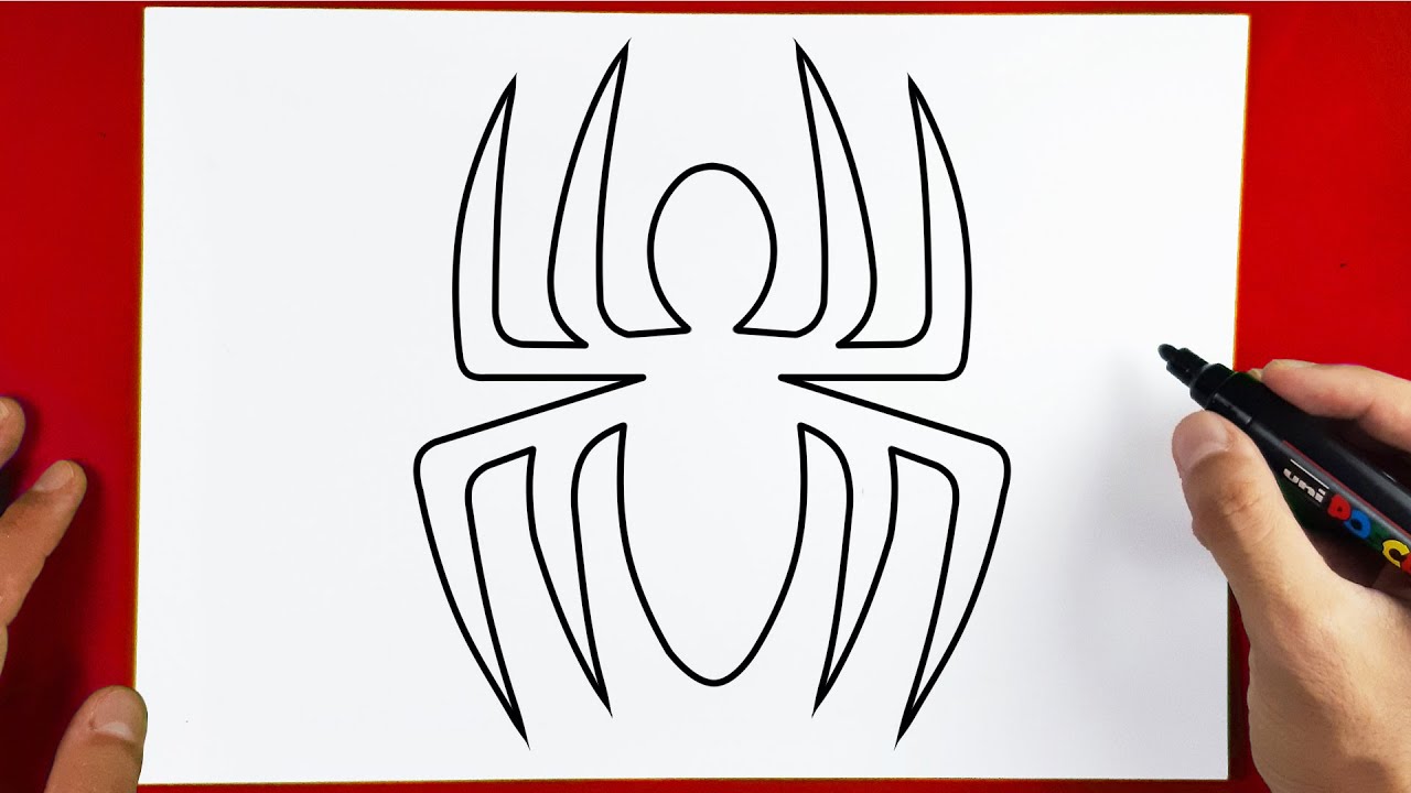 How to Draw The Spiderman LOGO