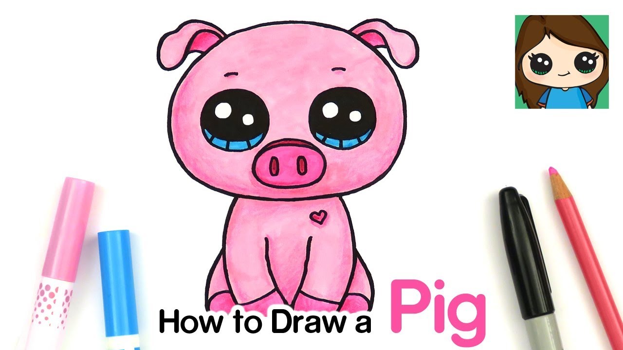 How to Draw a Baby Pig Easy | Beanie Boos