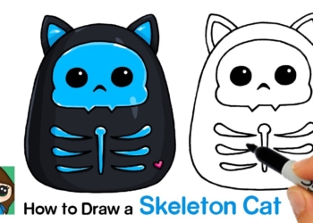 How to Draw a Black Cat  Squishmallow Halloween Skeleton Squad