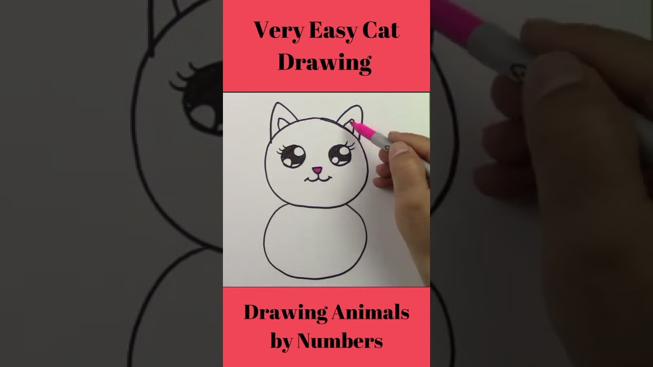 How to Draw a Cat From 8 #shorts #youtubeshorts #drawing