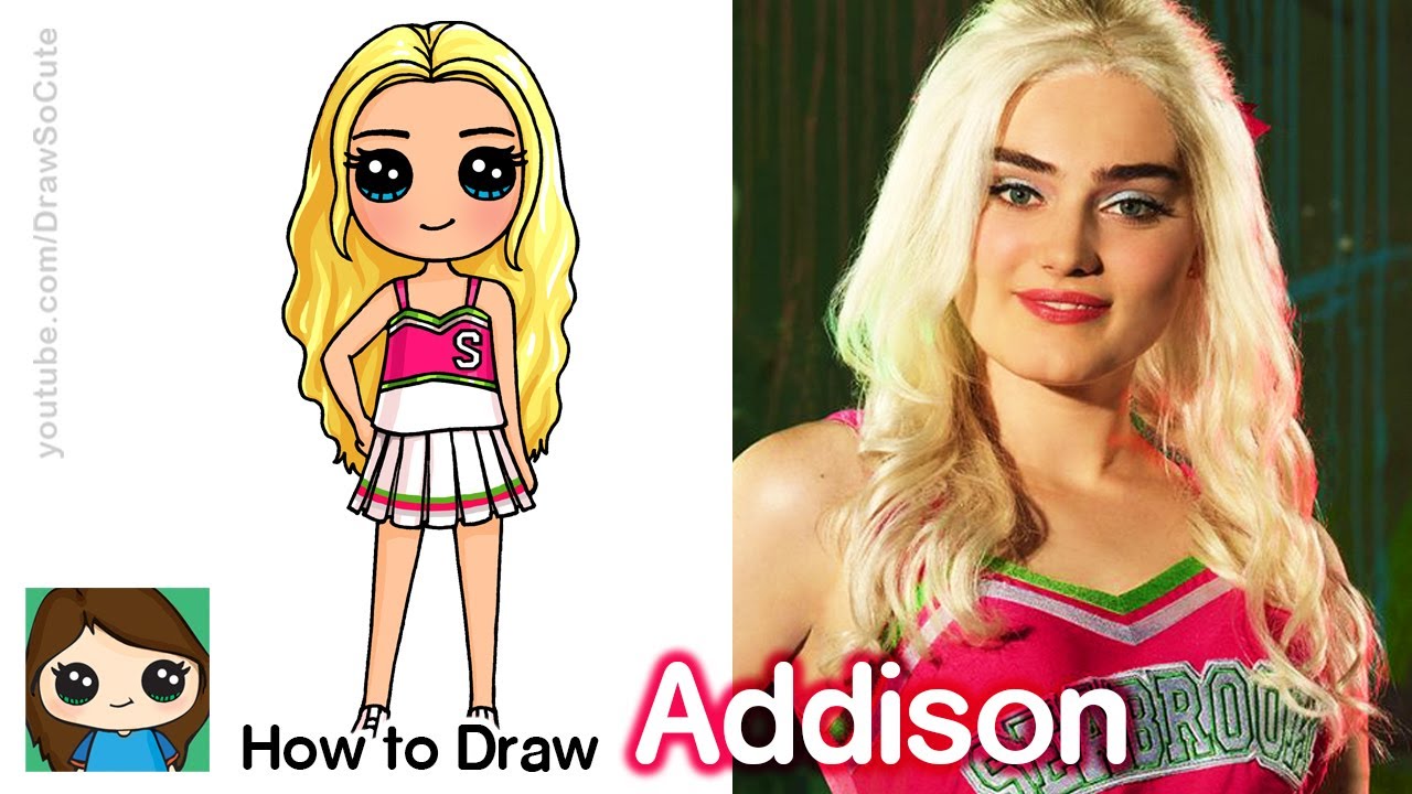 How to Draw a Cheerleader | Addison Disney Zombies