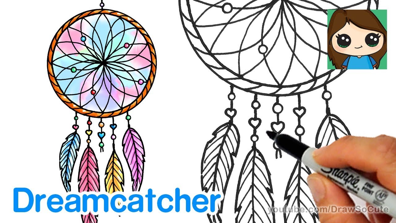 How to Draw a Dream Catcher Easy