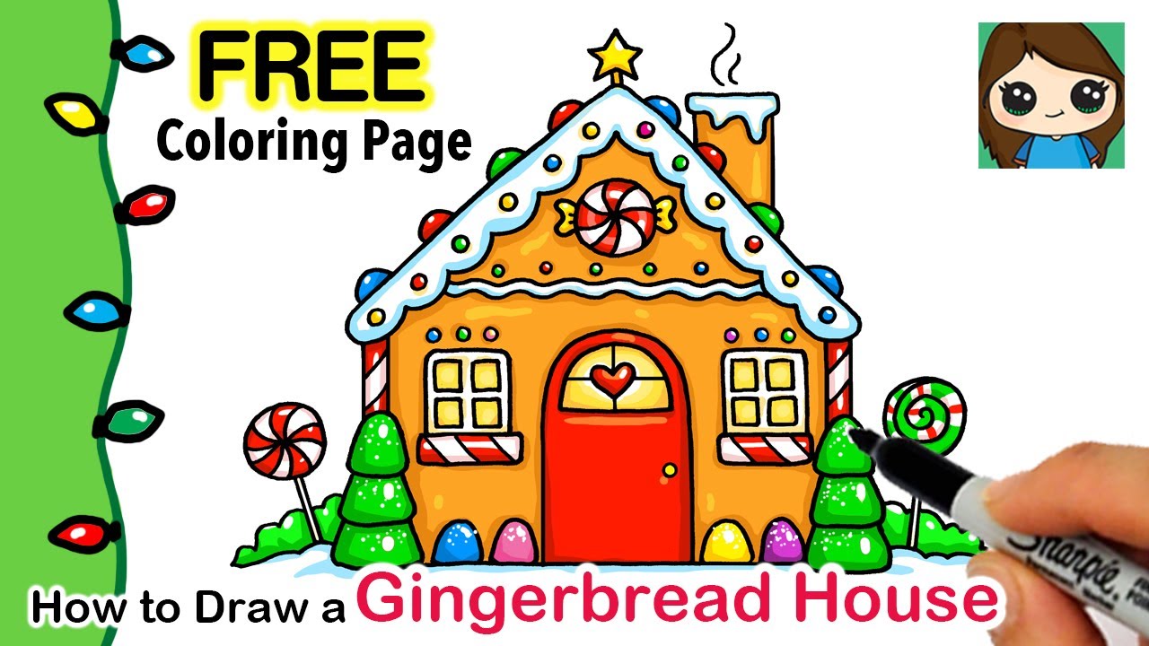 How to Draw a Gingerbread House | Christmas Series #8