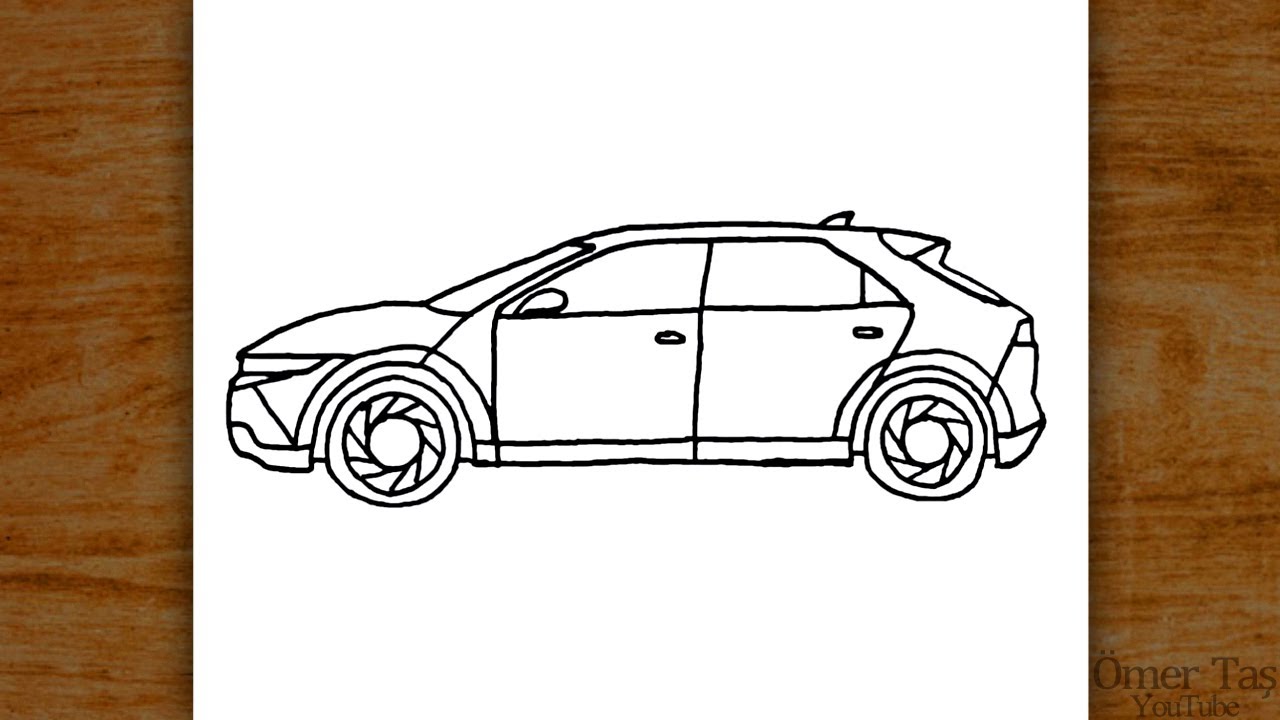 How to Draw a Luxury Sports Car - Easy Cars Drawing - Basit Spor Araba Çizimi