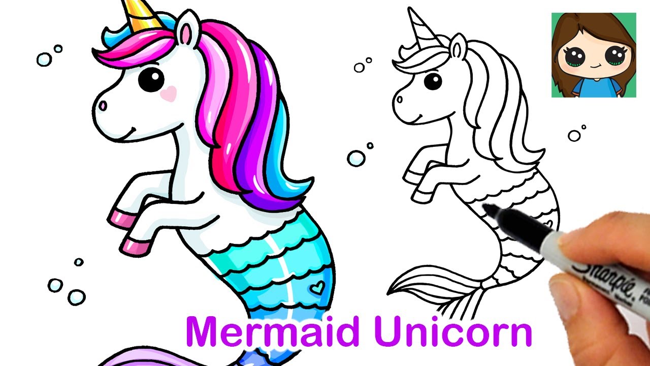 How to Draw a Mermaid Unicorn  Mermicorn