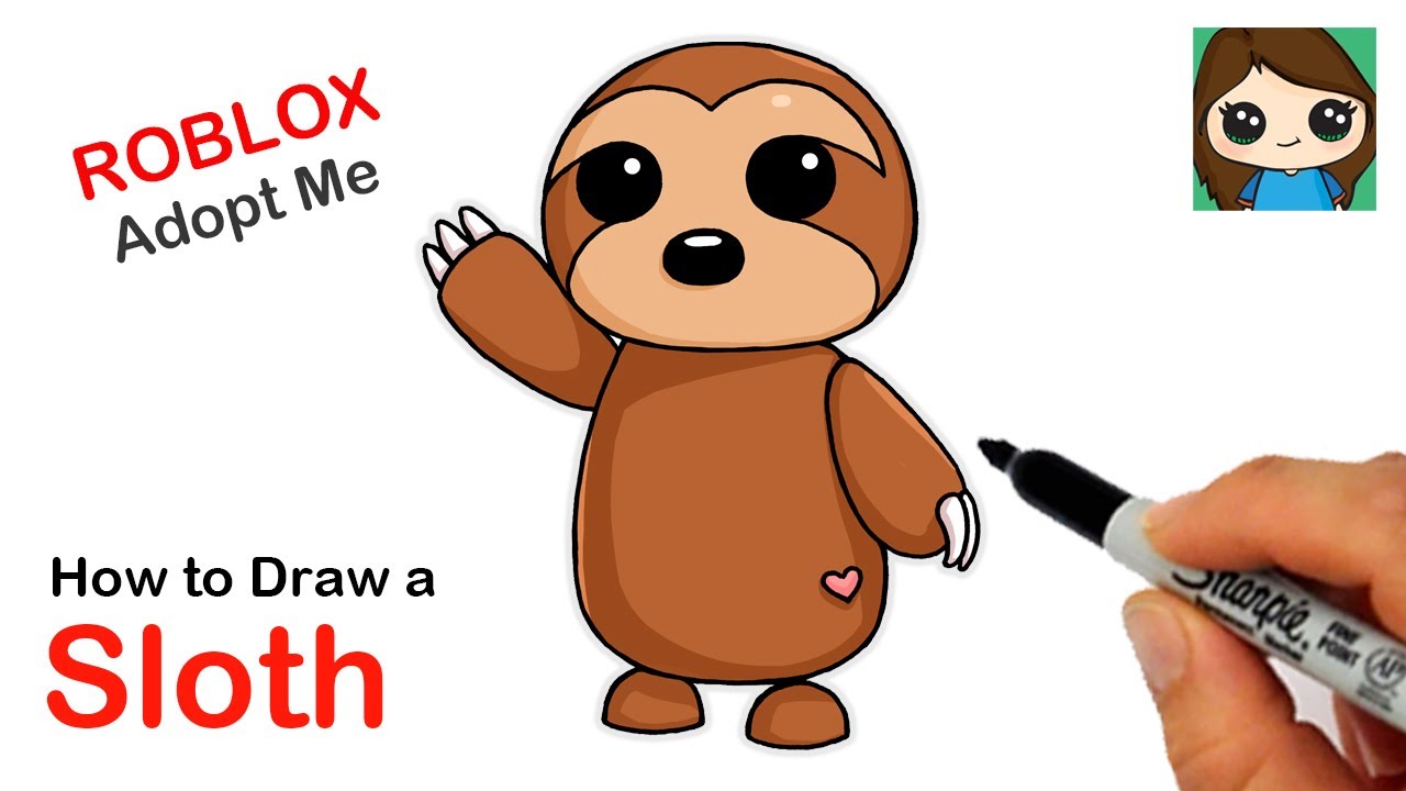 How to Draw a Sloth | Roblox Adopt Me Pet