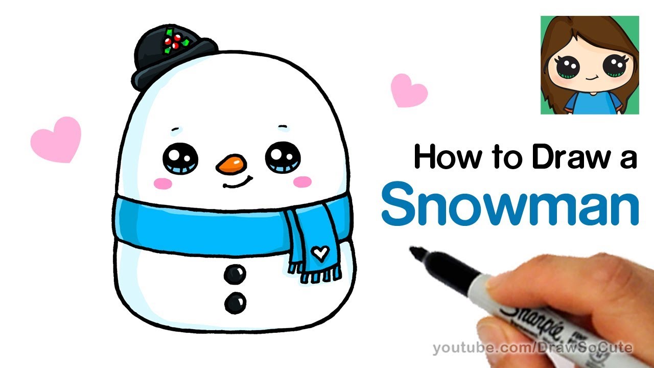 How to Draw a Snowman Easy | Squishmallows