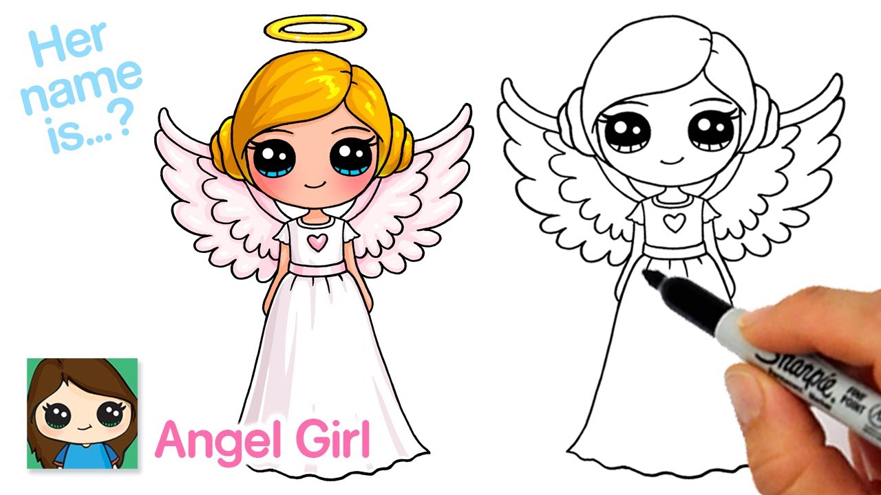 How to Draw an Angel Cute Girl | New