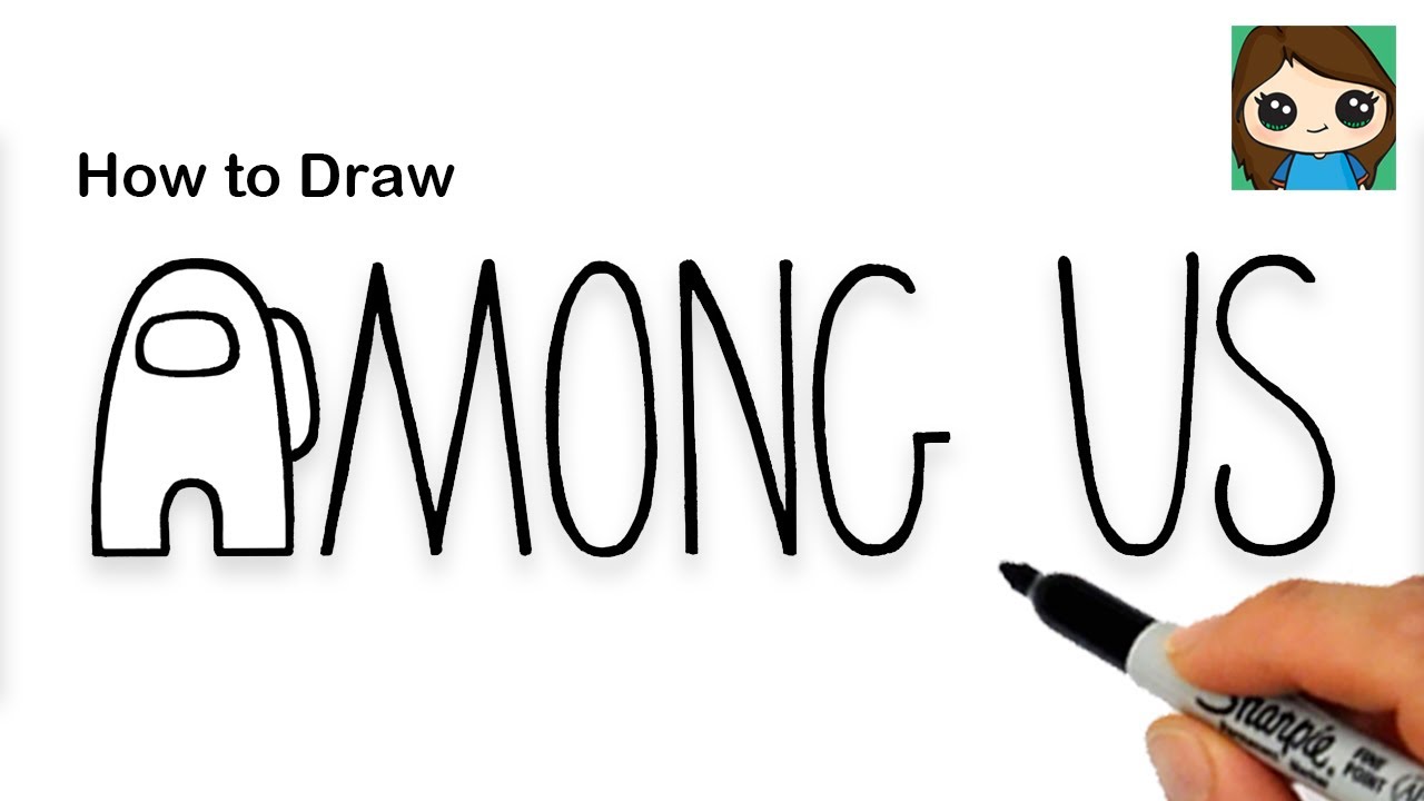 How to Draw the AMONG US Logo Easy