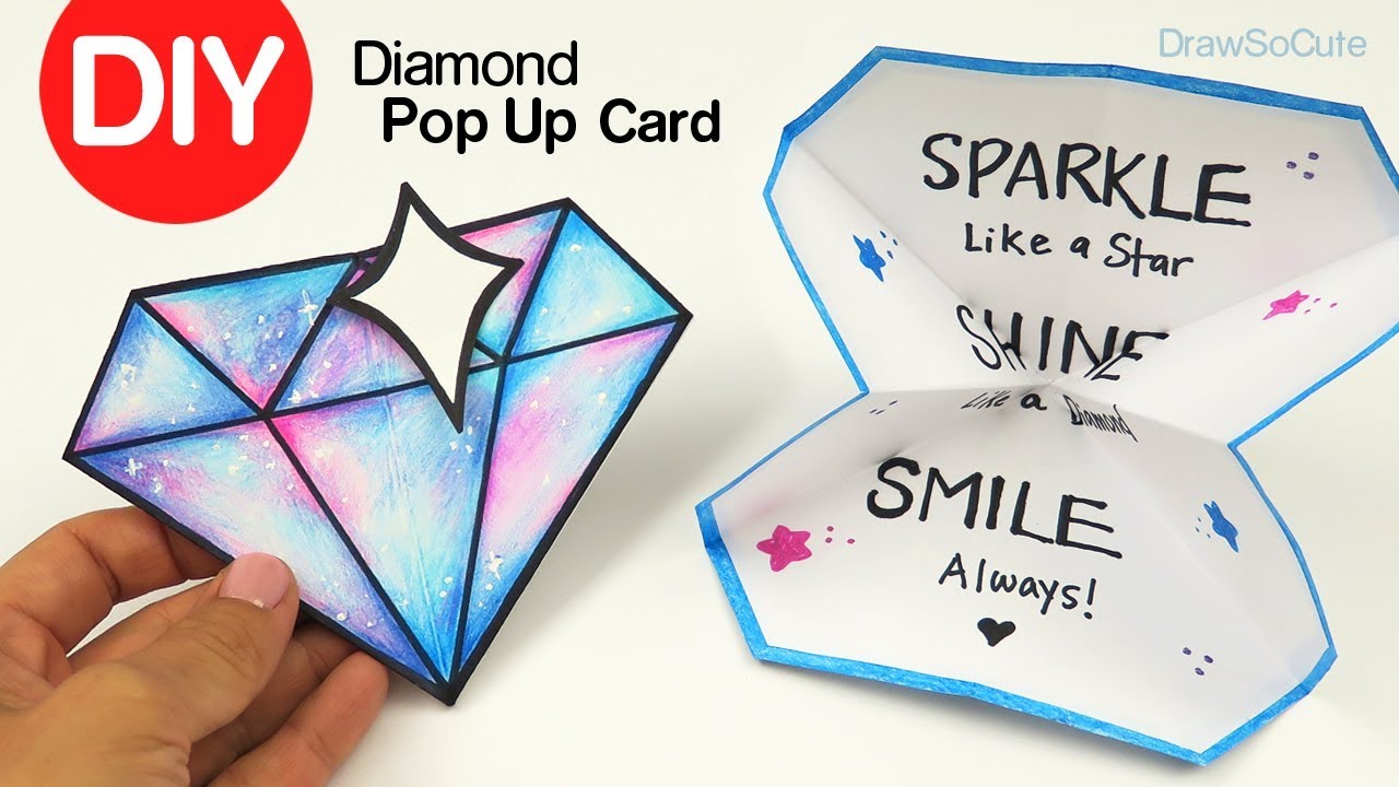 How to Make a Diamond Pop Up Card | DIY Paper Craft