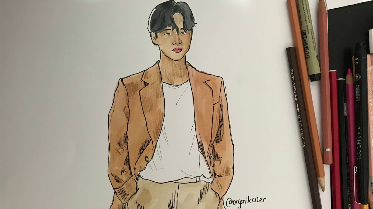 How to draw Hongseok from Pentagon | Time-lapse Hongseok drawing | Pentagon Hongseok çizimi