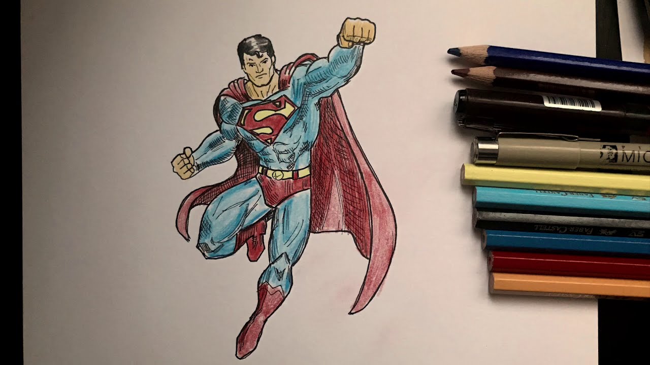 How to draw Superman | Süpermen nasıl çizilir | Superman drawing