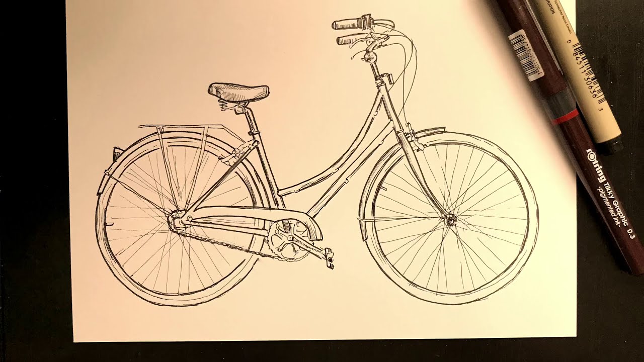How to draw a bicycle | Bicycle drawing | Bisiklet nasıl çizilir