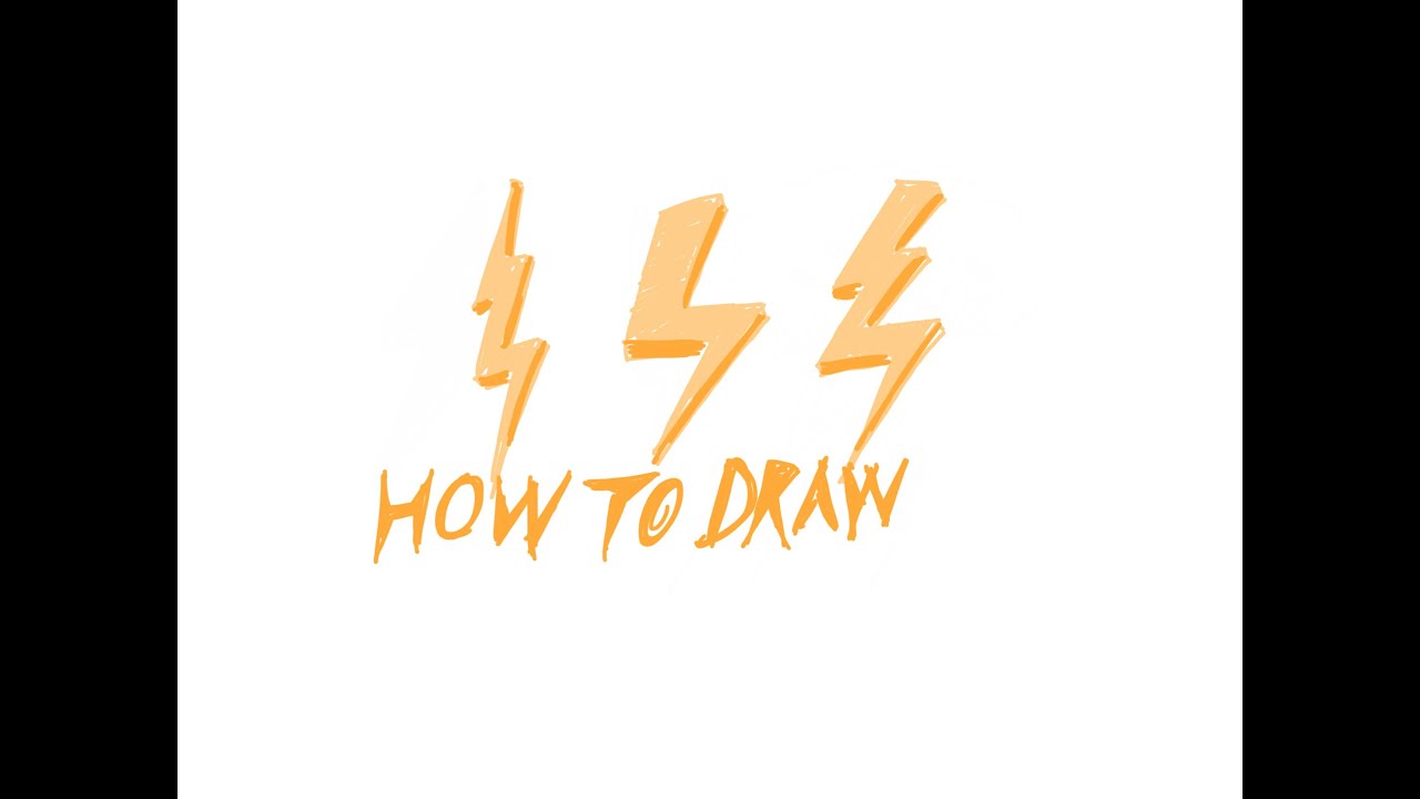 How to draw a lightning bolt (şimşek nasıl çizilir)