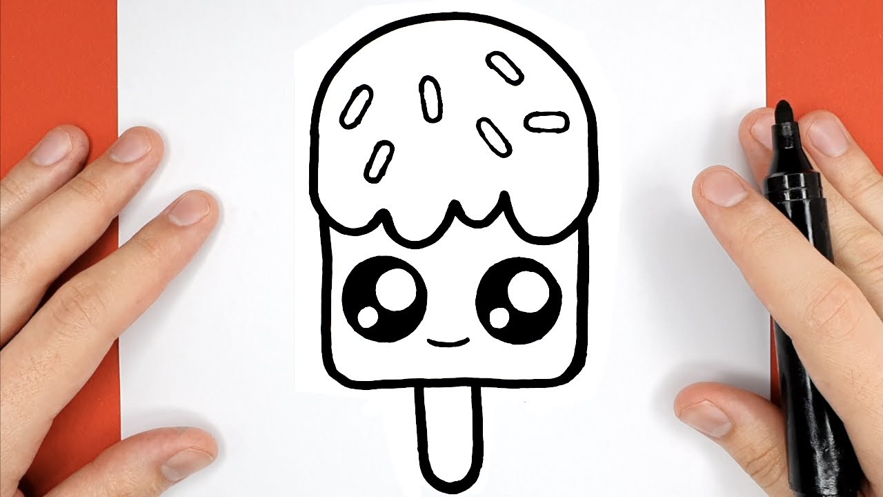 How to draw cute Ice cream for Mother's Day, Draw cute things