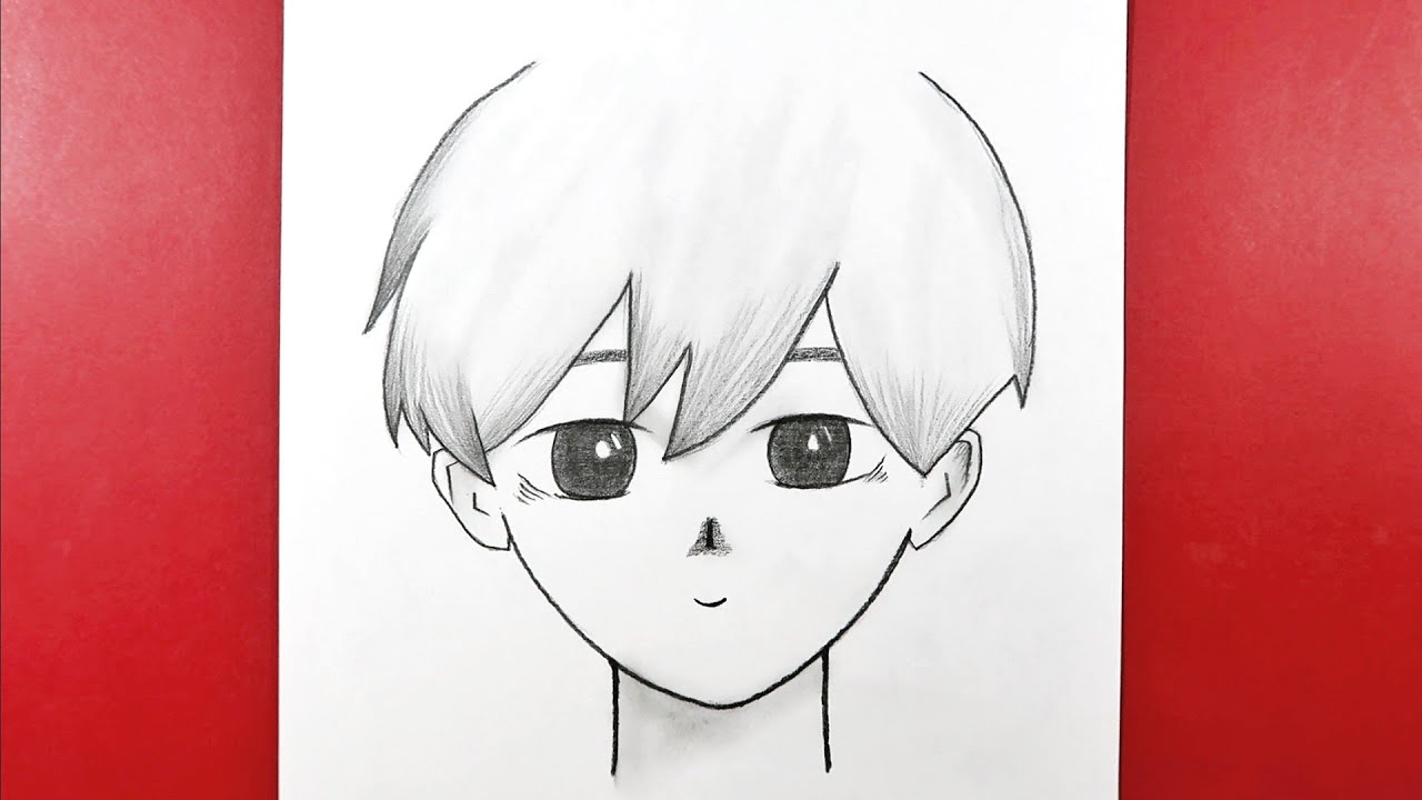 How to draw cute anime boy step by step / Easy Anime Sketch ( ma drawings )