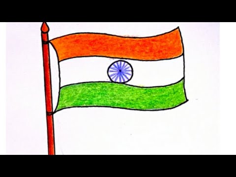 How to draw indian flag step by step-indian_national_flag_drawing