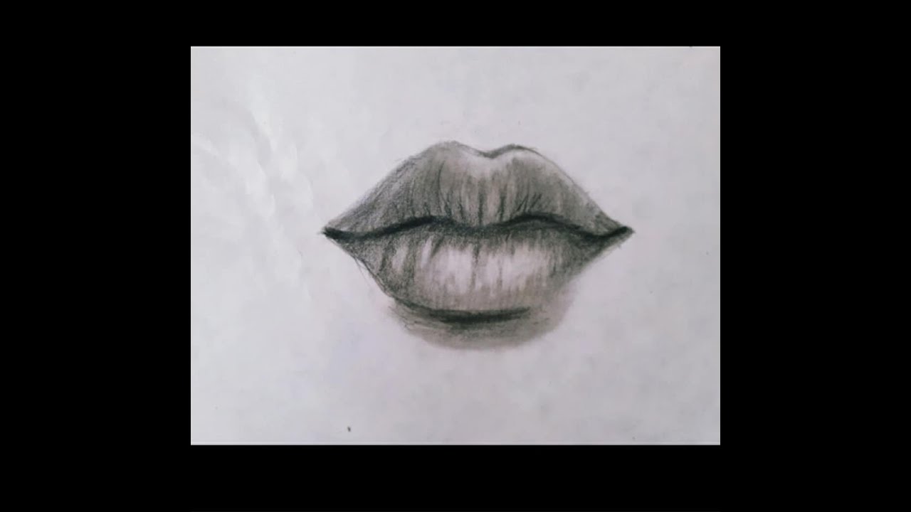 How to draw lips with charcoal.../Karakalem dudak çizimi