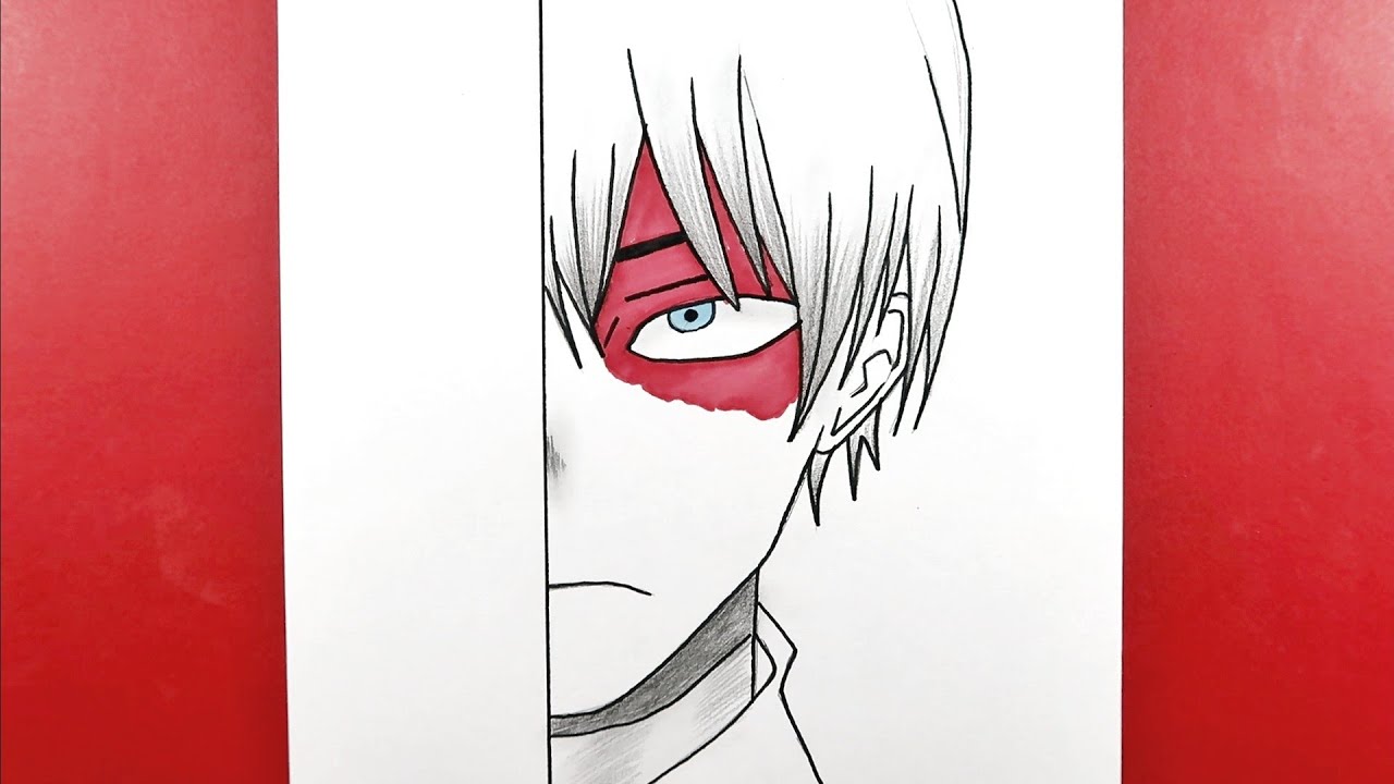 How to draw shoto Todoroki Step by Step / Easy Anime Sketch Tutorial @M.A Drawings