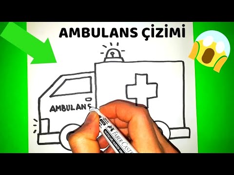 İki Dakikada Ambulans Çizmeyi Öğren!!!Ambulans Nasıl ÇizilirKolay Çizimler (How to Draw Ambulance)