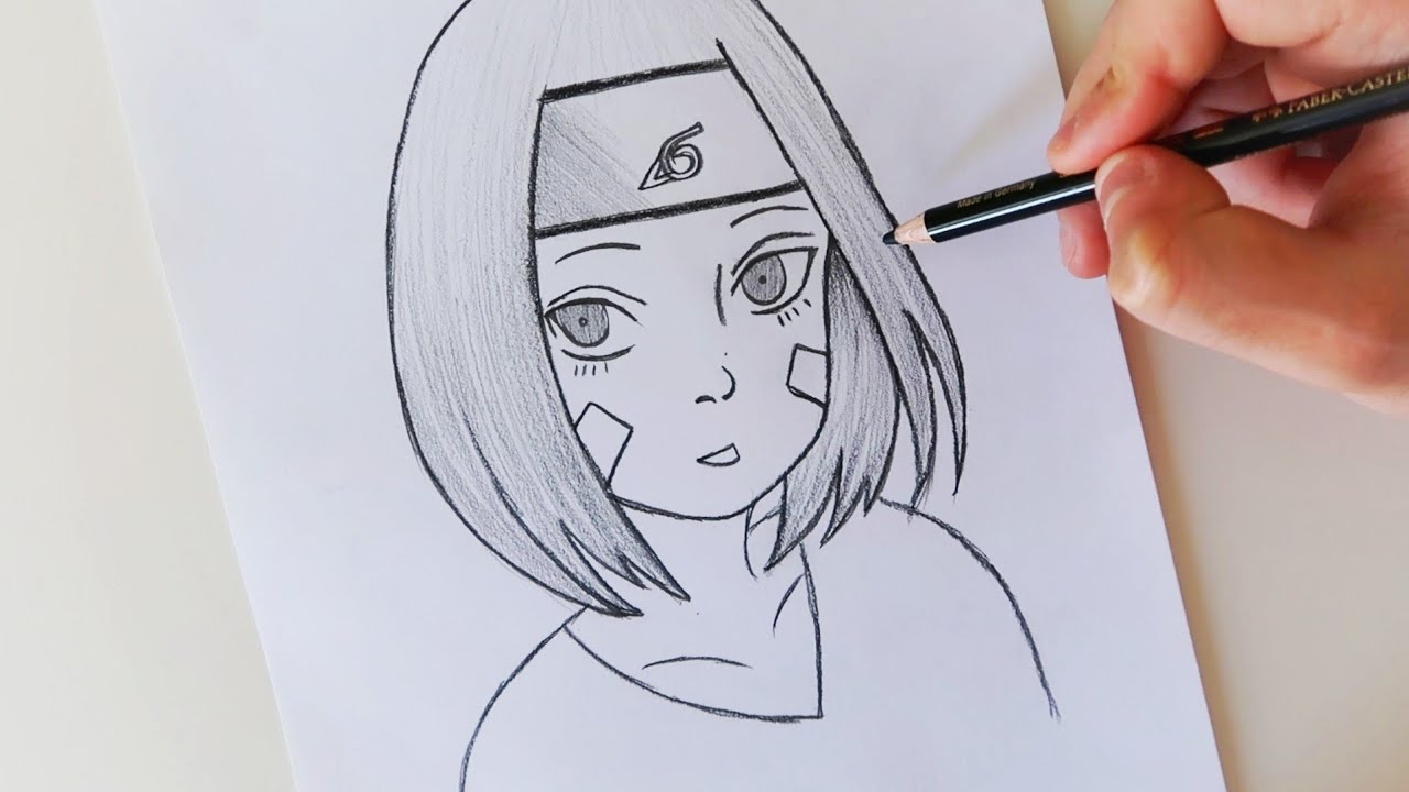 KARAKALEM KOLAY ANİME KIZI ÇİZİMİ / How to draw anime girl easy tutorial