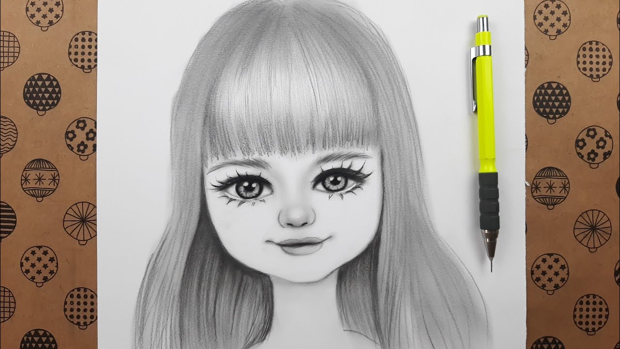 Karakalem Çizim, Güzel Gözlü Bir Kız Nasıl Çizilir - How To Draw A Girl With Beautiful Eyes