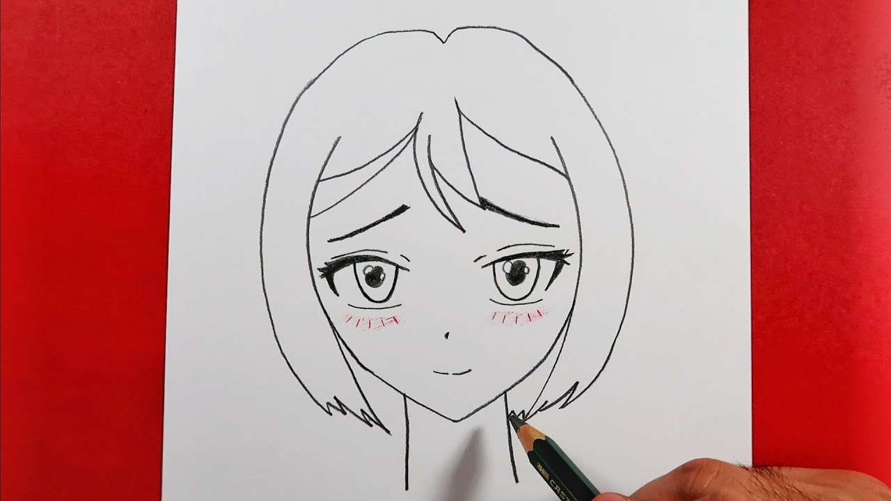 Karakalem İle Kolay Yoldan Anime Kızı Çizimi / MA Çizim Kolay Çizimler 2022