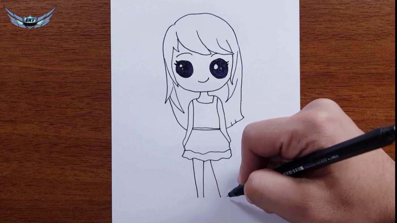 Kawai kız nasıl çizilir - kolay resim çizme