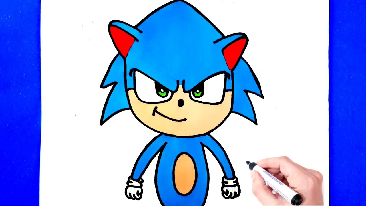 Kirpi Sonic Çizimi - Kolay Çizimler - Sonic Nasıl Çizilir - Sevimli Resim Çizimleri