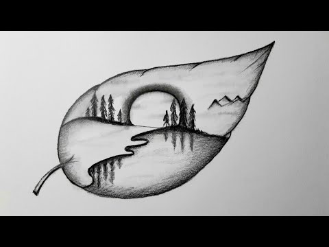 Kolay Adım Adım Manzara Çizimi - Easy Step by Step Landscape Drawing