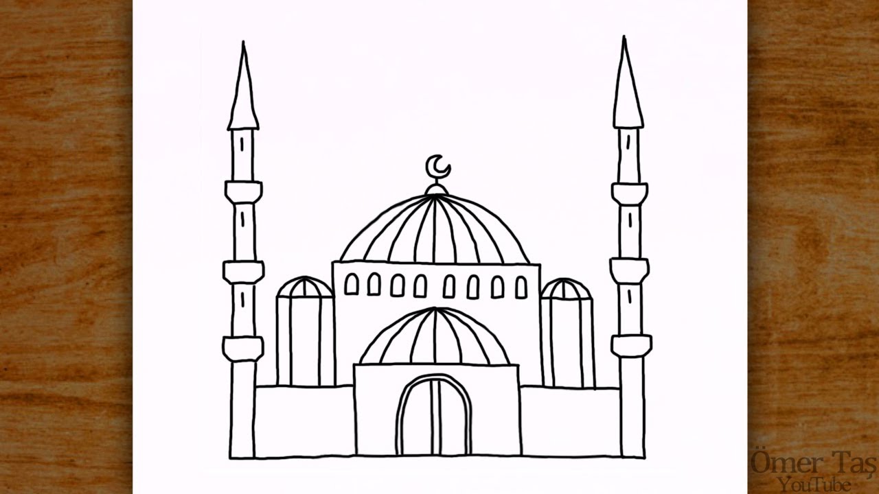 Kolay Cami Çizimi - Adım Adım Cami Nasıl Çizilir