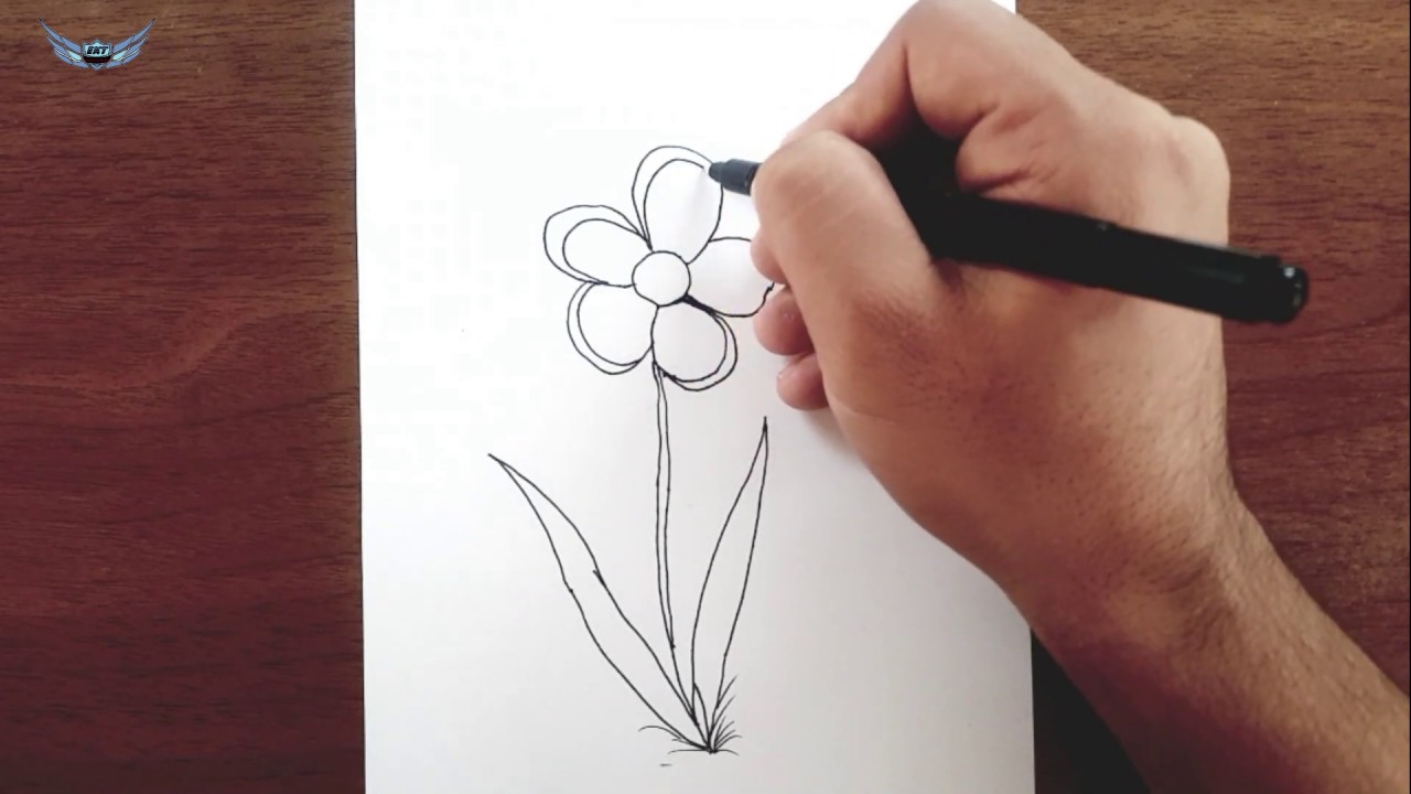 Kolay Çiçek Örneği  Çiçek Çizimleri