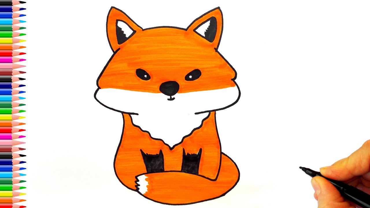 Kolay Tilki Çizimi - Tilki Nasıl Çizilir? - Kolay Çizimler - How To Draw a Fox
