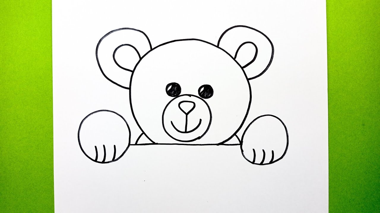 Kolay ve Sevimli Ayıcık Çizimi, Sevimli Ayı Resmi Adım Adım Nasıl Çizilir, How To Draw a Teddy Bear