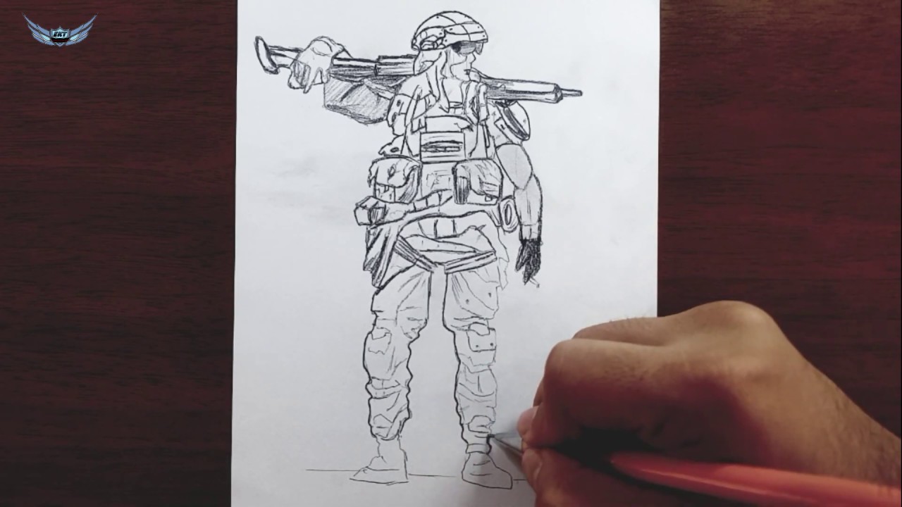 Komando Asker Nasıl Çizilir - Karakalem Çizimi