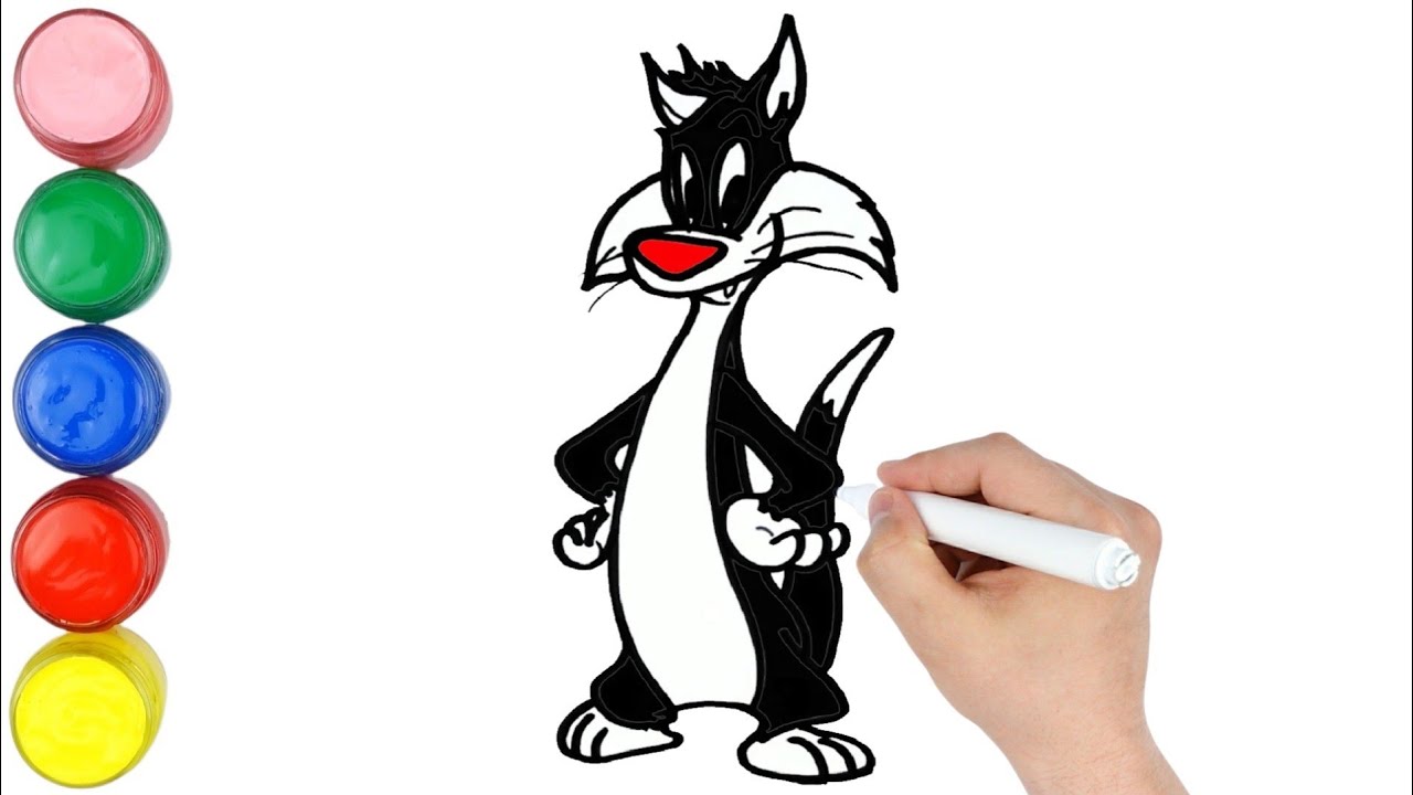 Looney Tunes Sylvester Çizim ve Boyaması | Nasıl Çizilir? | Boyama Videoları