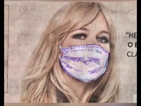 Maske takan kadın çizimi | #EvdeKal Pandemiyi anlatan çizimler #1