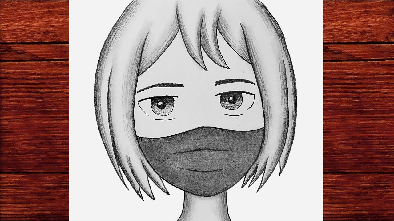 Maskeli Anime Kız Çizimi - Anime Kız Resmi Nasıl Çizilir - Çizim Mektebi Girl Drawing [2022]
