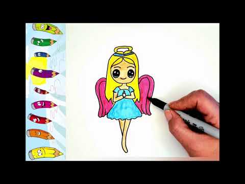 Melek Kanatlı Kız Nasıl Çizilir? - Kolay Çizimler - How to Draw a Angel Girl - Kolay Çizimler