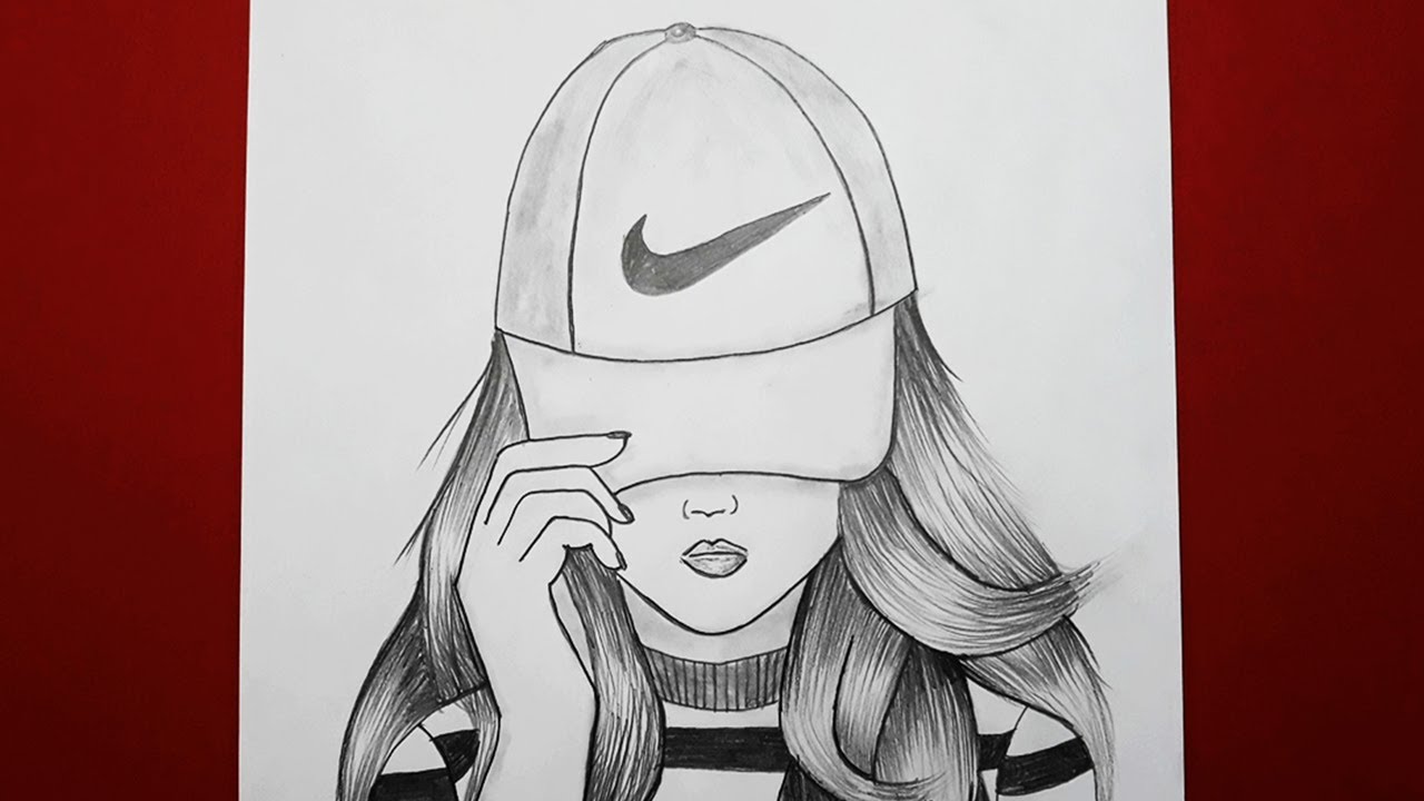 Nike Şapkalı Kız Nasıl Çizilir / How to draw a Girl with Cap for beginners / Adım Adım Çizim