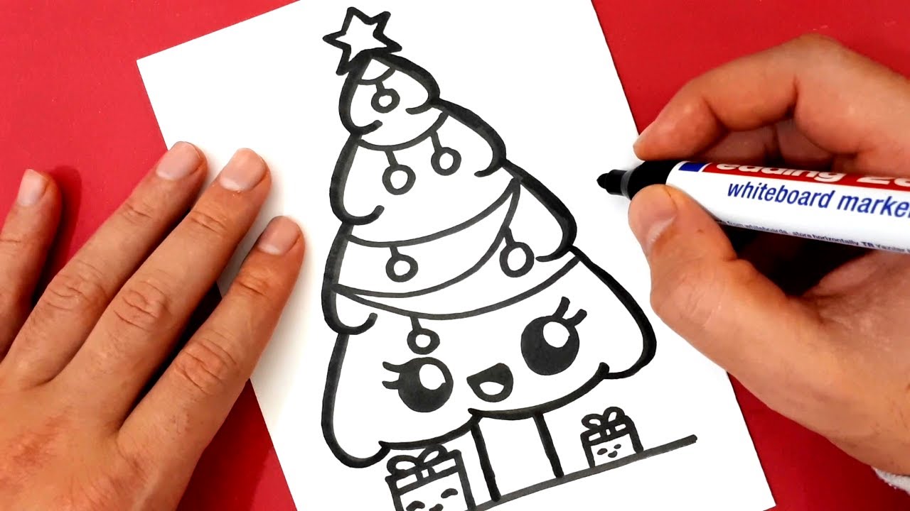 Noel Ağacı ÇizimiKolay ÇizimlerYılbaşı Çizimleri