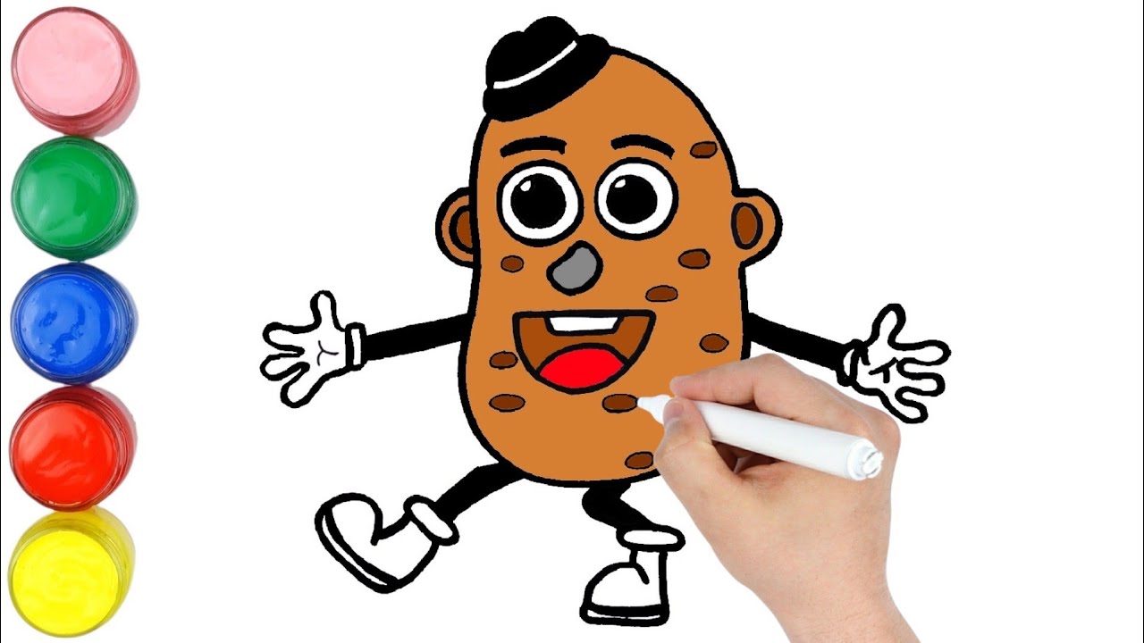 Patates Adam Eğlenceli Çocuk Şarkısı Kahramanı Nasıl Çizilir ? Patates Adam Çizim ve Boyaması