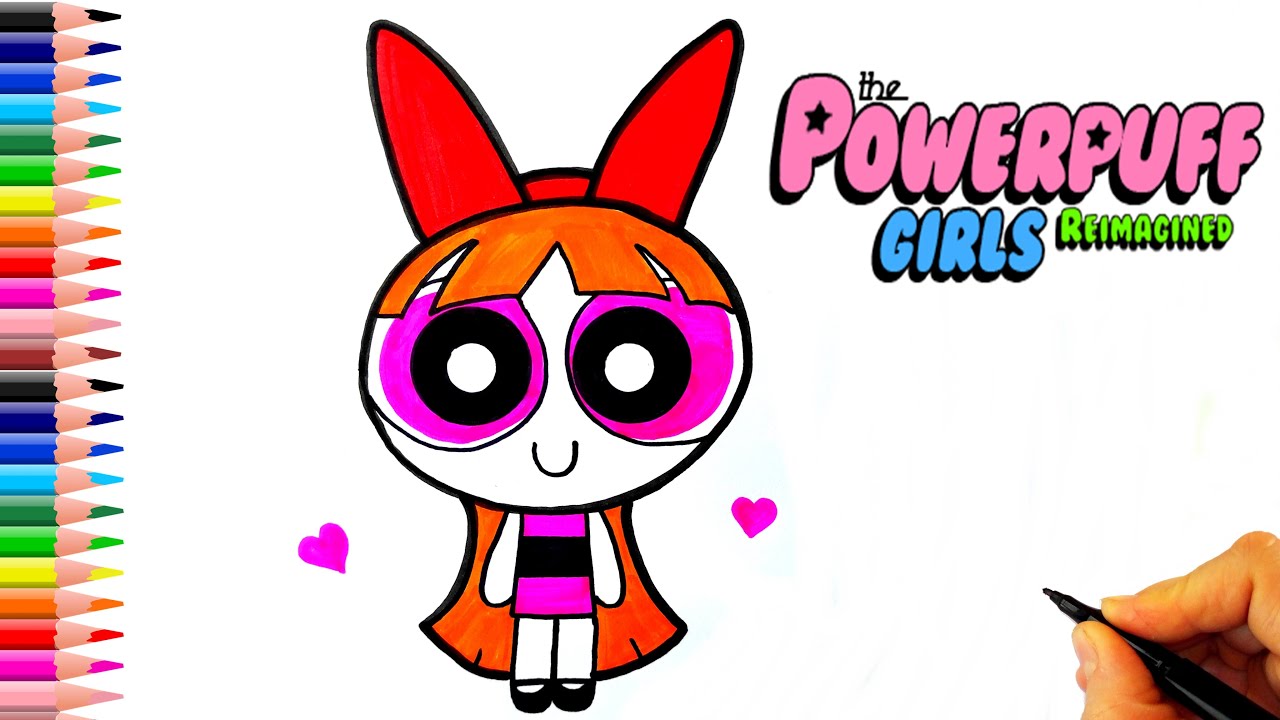PowerPuff Girls Blossom Çizimi - KOLAY ÇİZİMLER - POWERPUFF Girls Nasıl Çizilir?