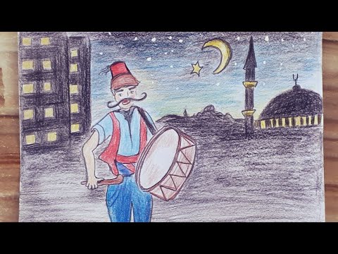 Ramazan resmi / Ramazan çizimi / Davulcu çizimi / Ramadan drawing / Drummer drawing / Sahur çizimi