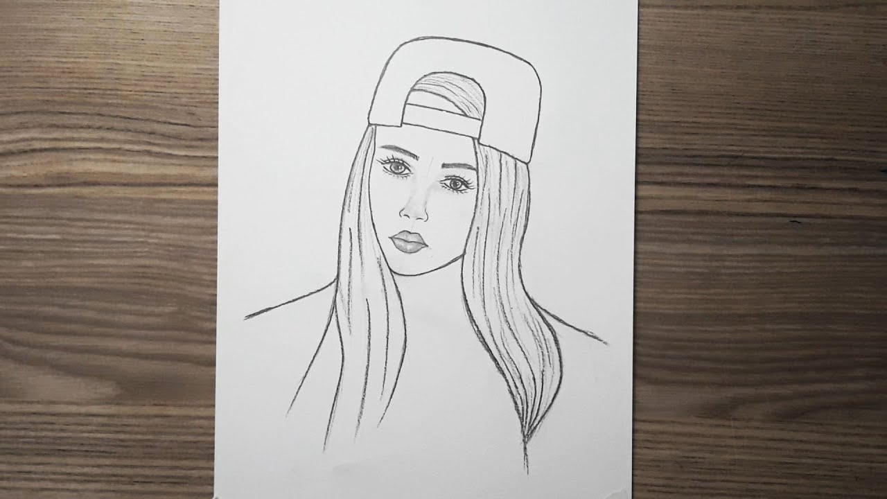 Şapkalı Güzel Kız Nasıl Çizilir