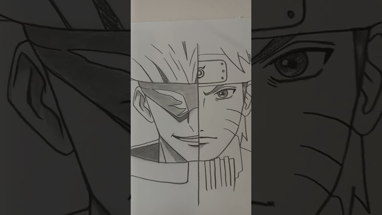 Satoru Gojo vs Naruto #drawing #easydraw #howtodraw #easydrawing #animedrawing #drawings #madrawings