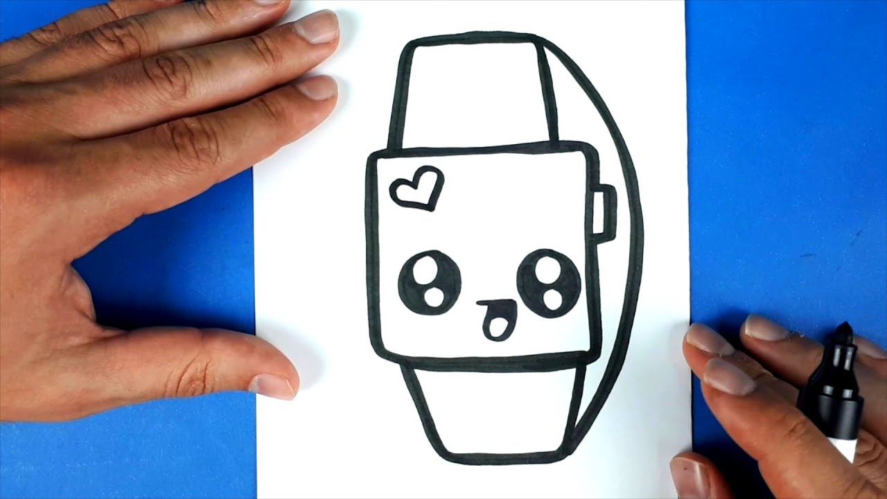 Sevimli Akıllı Saat Resmi Çizimi - Nasıl Çizilir - Akıllı Saat Çizimi - Kolay Çizimler - Resim Çizim