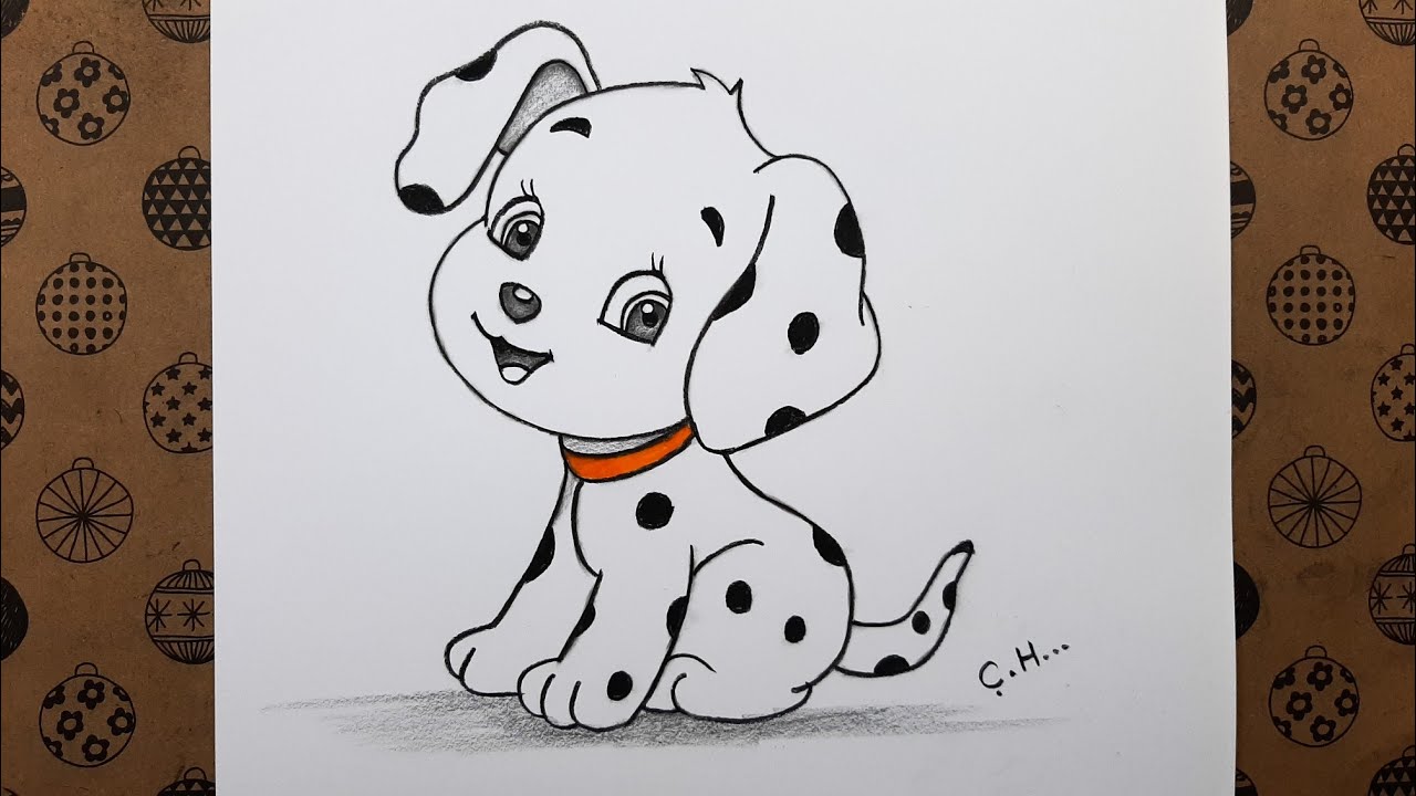 Sevimli Bir Köpek Resmi Kolay Yoldan Adım Adım Nasıl Çizilir, Çizim Hobimiz Easy Animal Drawings