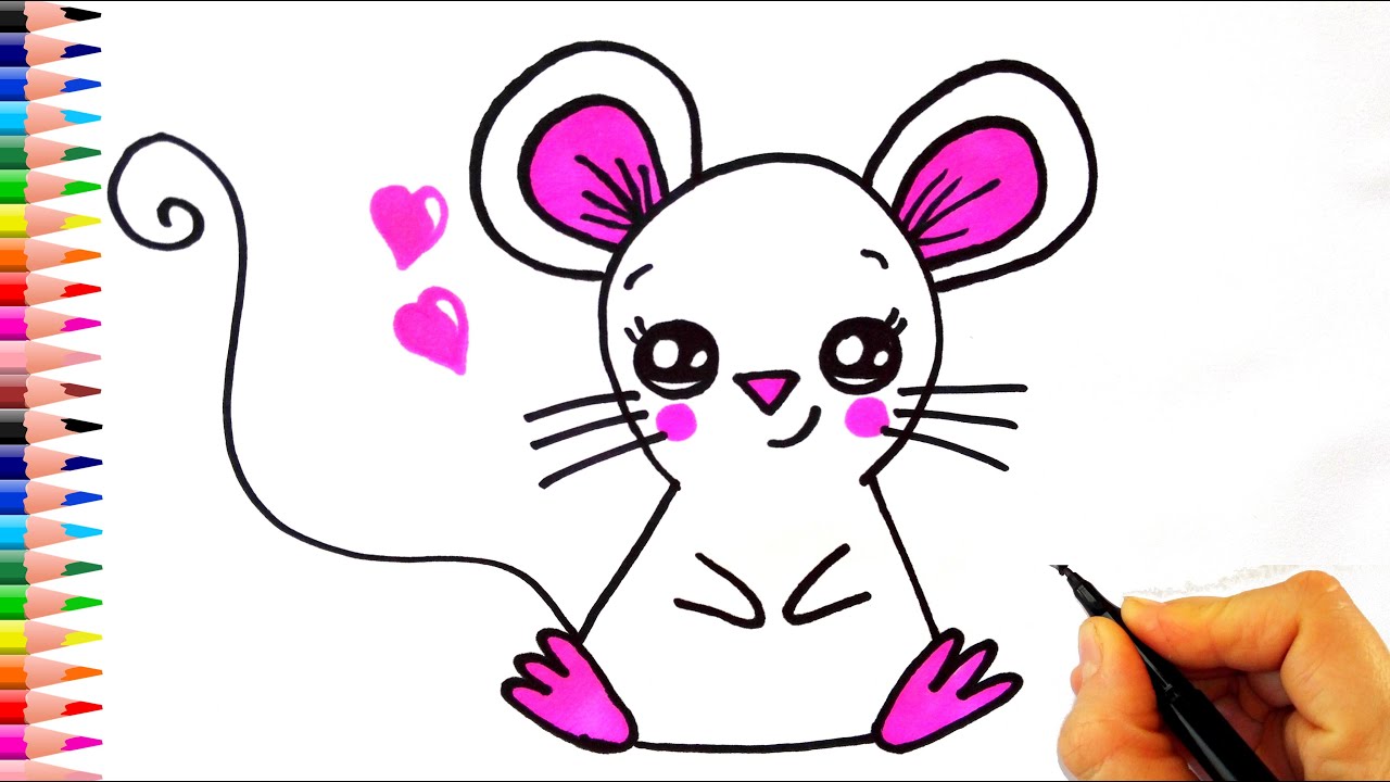 Sevimli Fare Nasıl Çizilir? - How To Draw a Cartoon Mouse