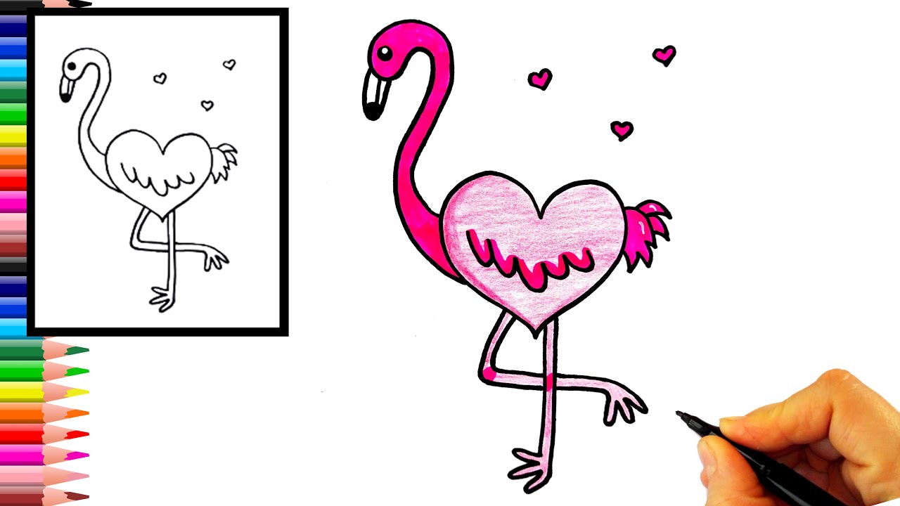 Sevimli Flamingo Çizimi - Kolay Çizimler - Flamingo Nasıl Çizilir?